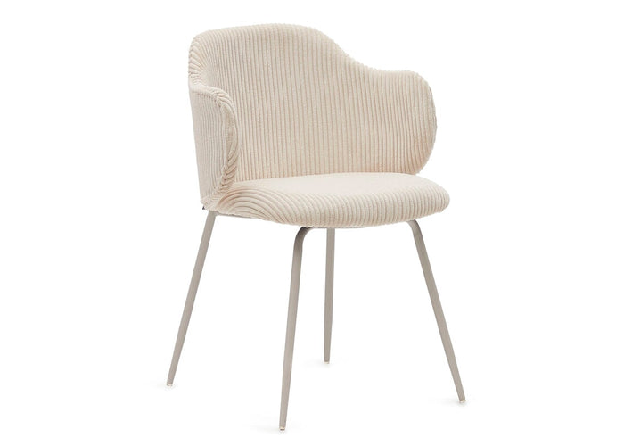 Como Yuni Chair - Corduroy Fabric [Corduroy Fabric] Como beige seat/beige leg 