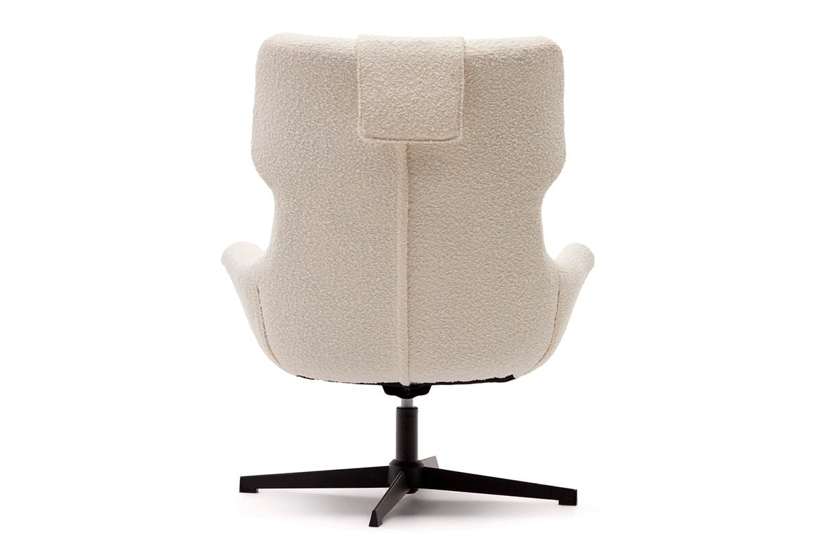 Como Zalin Armchair - Shearling Fabric [Shearling Fabric]-white  