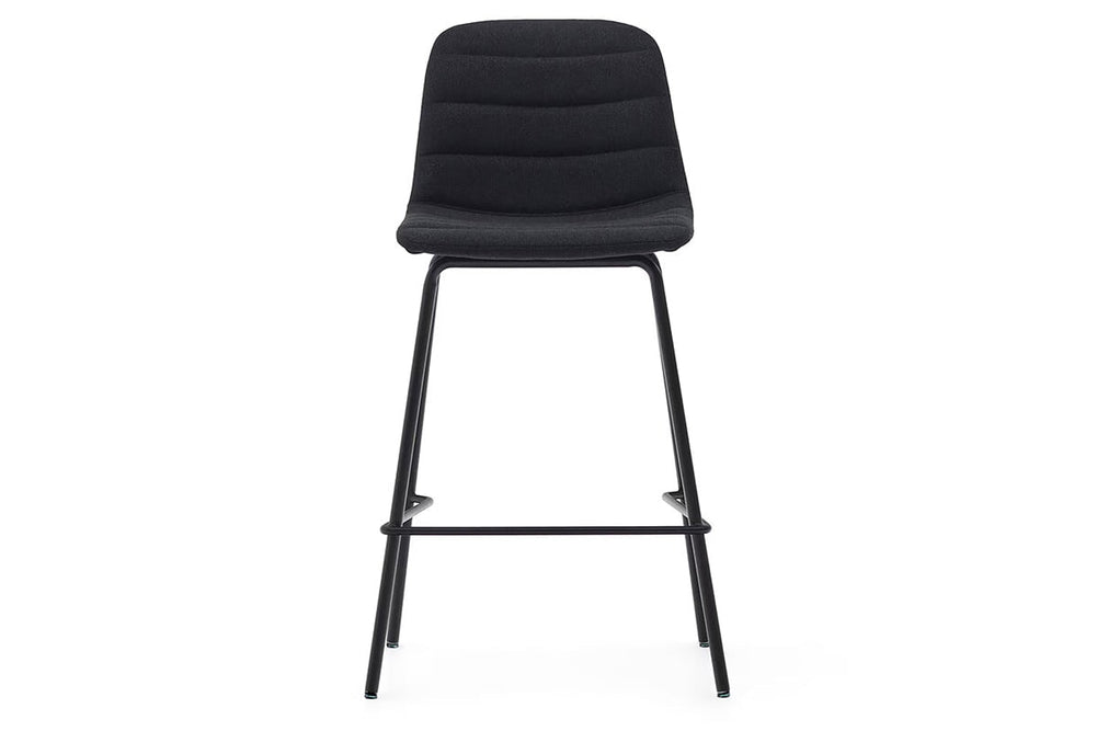 Como Zunara Bar Stool - 650mm Seat Height [925H x 470W]-black  
