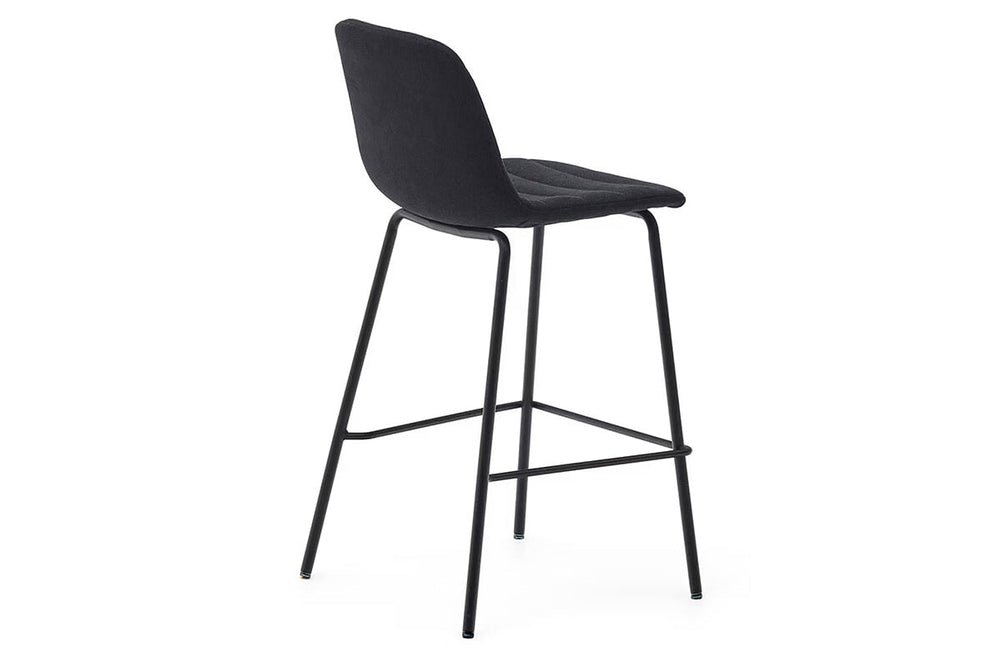 Como Zunara Bar Stool - 650mm Seat Height [925H x 470W]-black  
