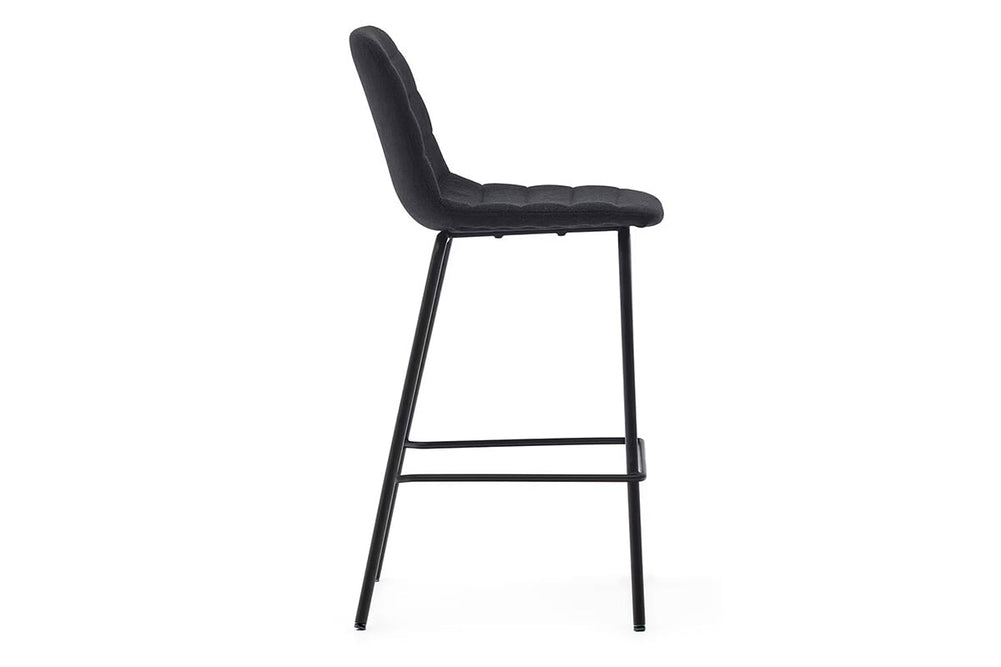 Como Zunara Bar Stool - 650mm Seat Height [925H x 470W]-black  
