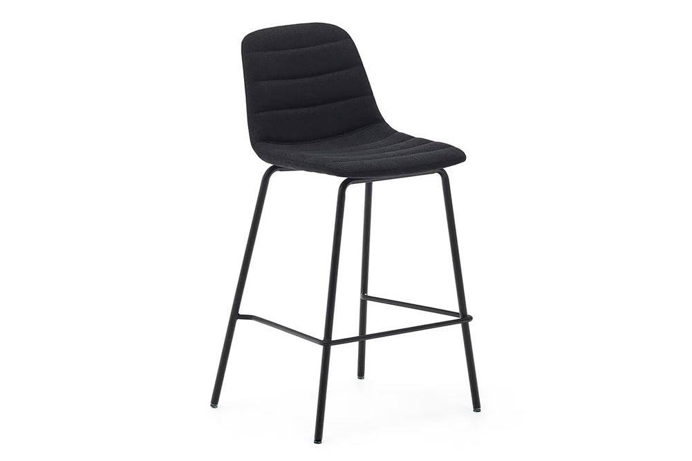 Como Zunara Bar Stool - 650mm Seat Height [925H x 470W]-black  