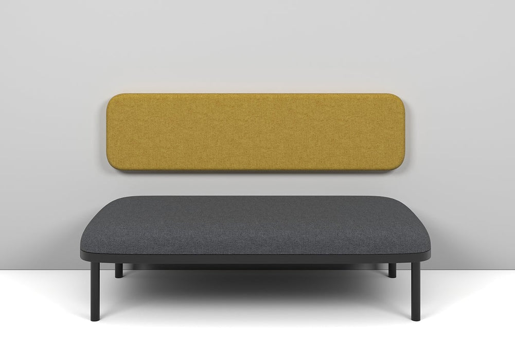 Cozy Double Bench Seat with Backrest-yellow  