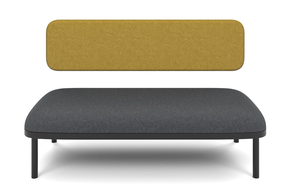 Cozy Double Bench Seat with Backrest-yellow  