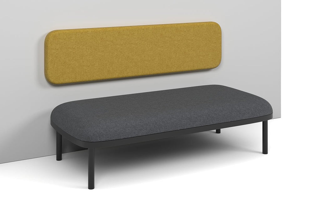 Cozy Double Bench Seat with Backrest-yellow  