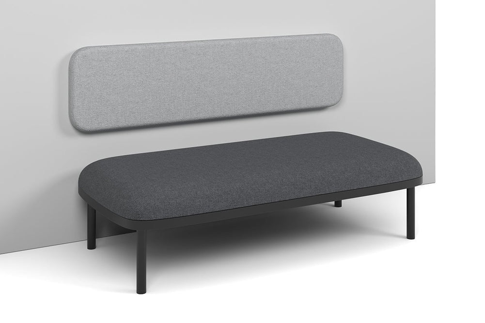 Cozy Double Bench Seat with Backrest-light grey  