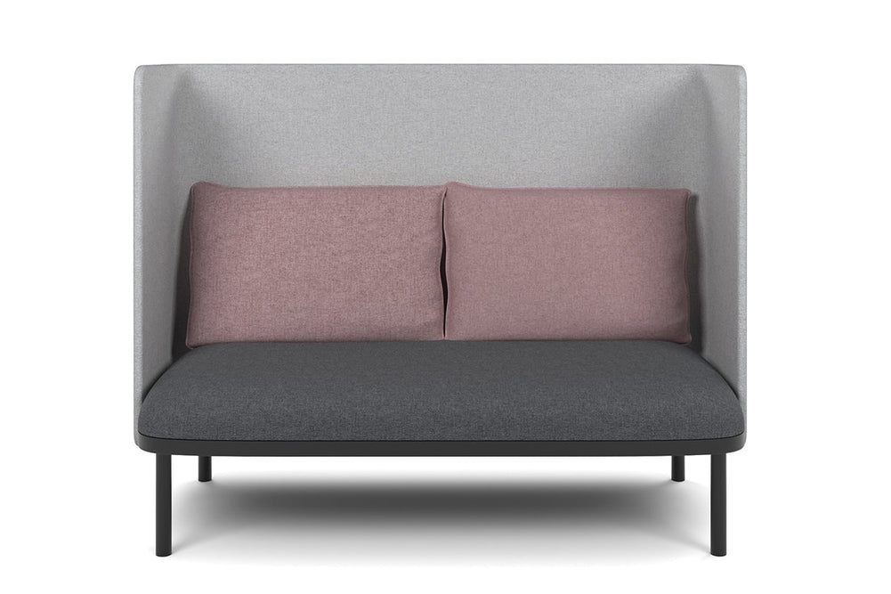 Cozy Double Seater High Back Lounge with Cushion-yellow  