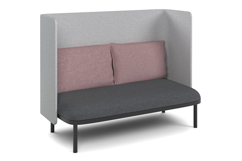 Cozy Double Seater High Back Lounge with Cushion-pink  