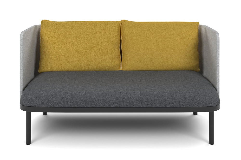Cozy Double Seater Low Back Lounge with Cushion-yellow  