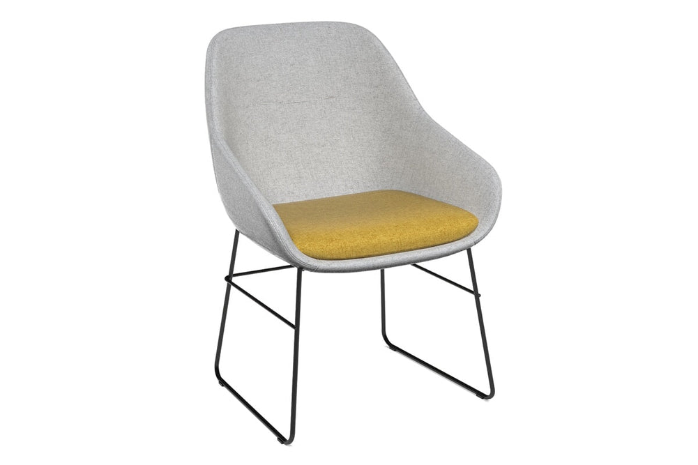 Cozy Leisure Tub Chair with Cushion-yellow  