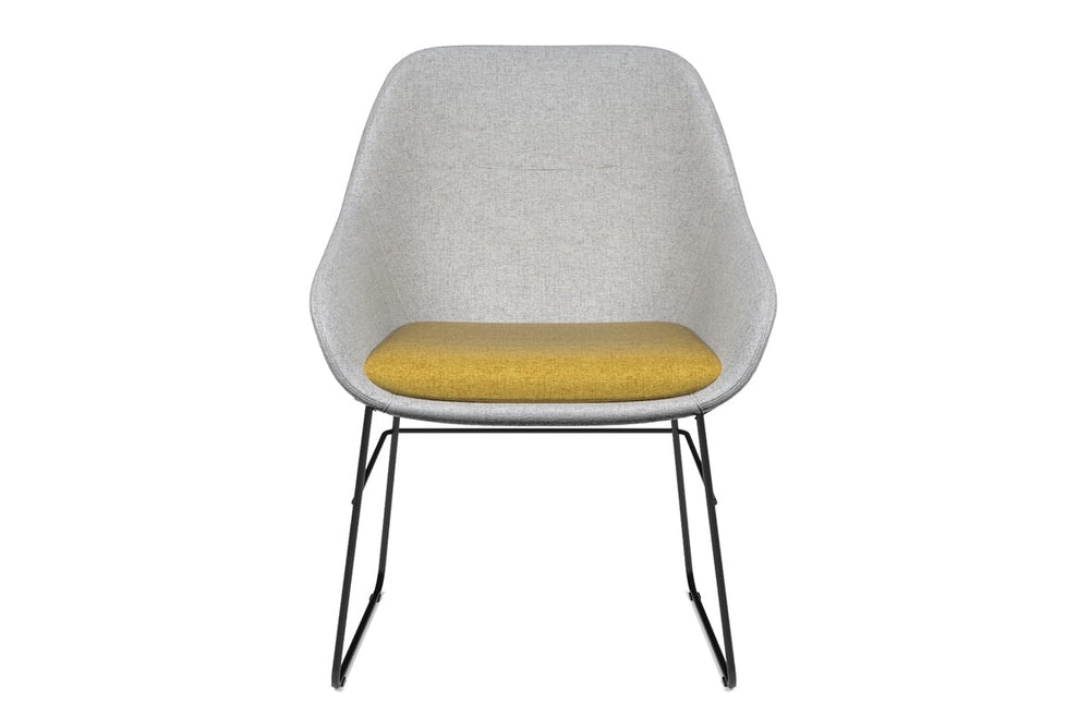 Cozy Leisure Tub Chair with Cushion-yellow  