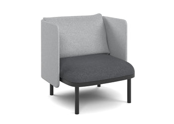 Cozy Single Seater Low Back Lounge with Cushion Jasonl light grey 