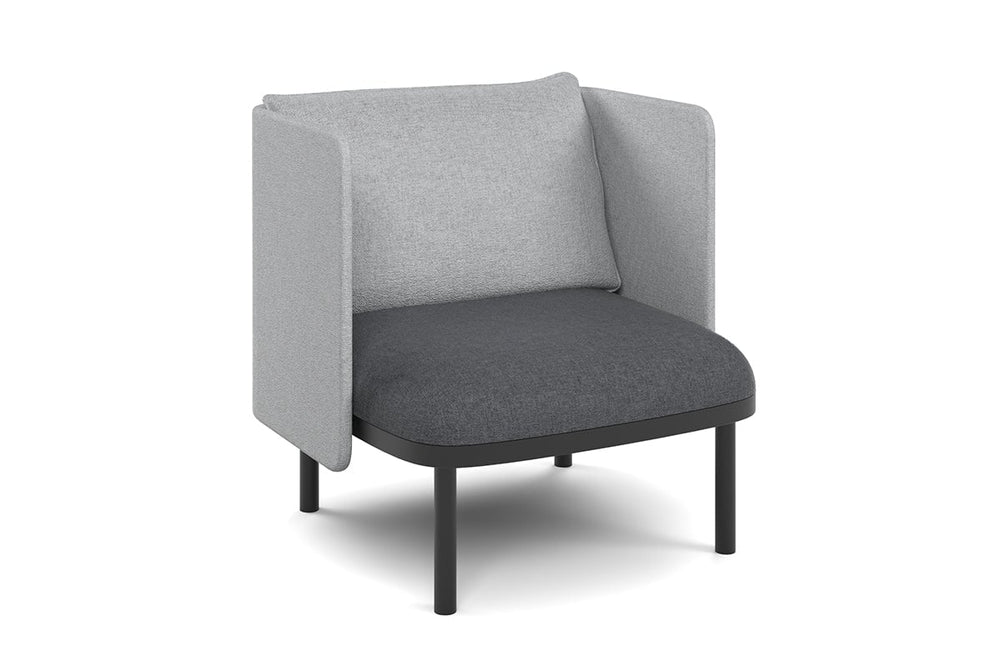 Cozy Single Seater Low Back Lounge with Cushion-light grey  