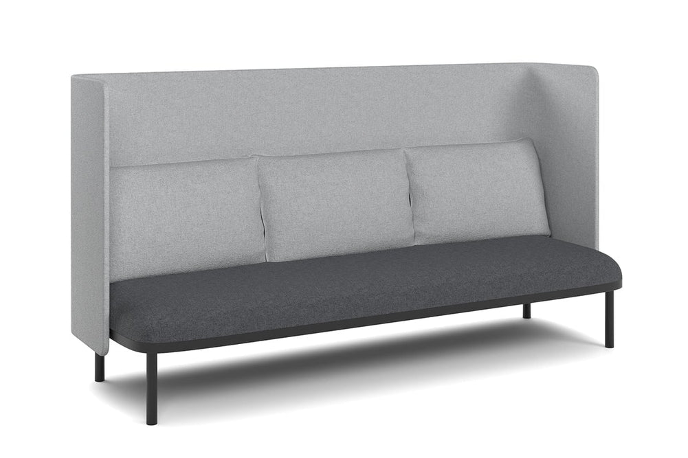 Cozy Triple Seater High Back Lounge with Cushion-light grey  