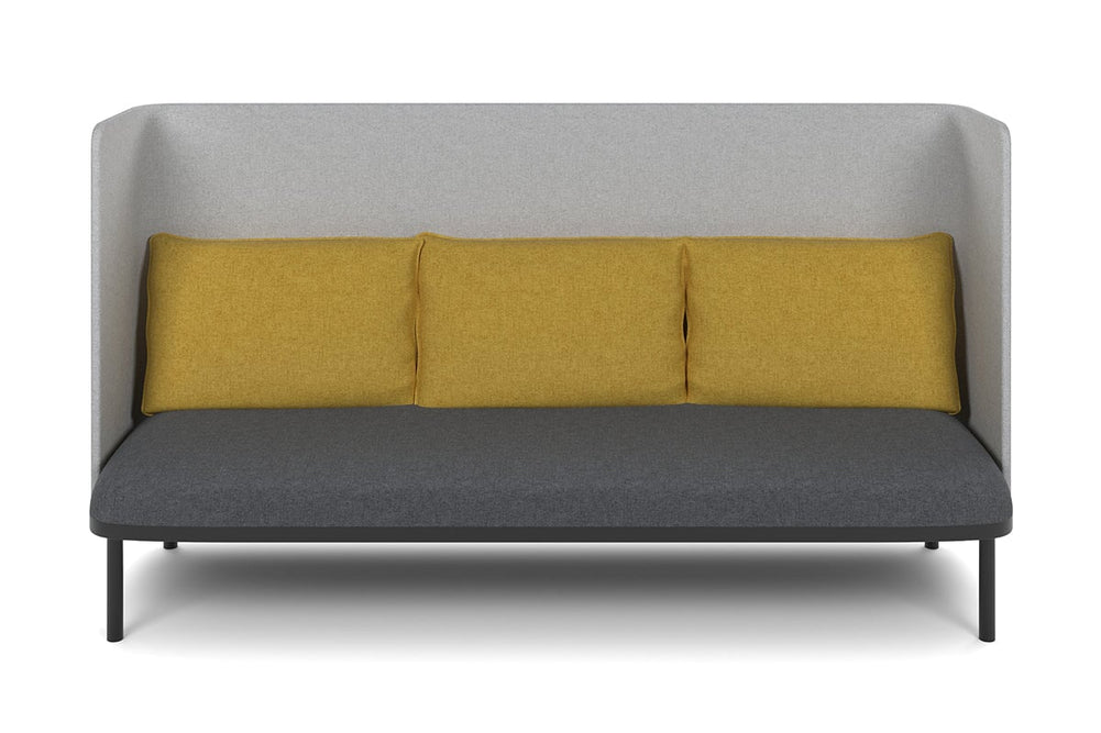 Cozy Triple Seater High Back Lounge with Cushion-yellow  