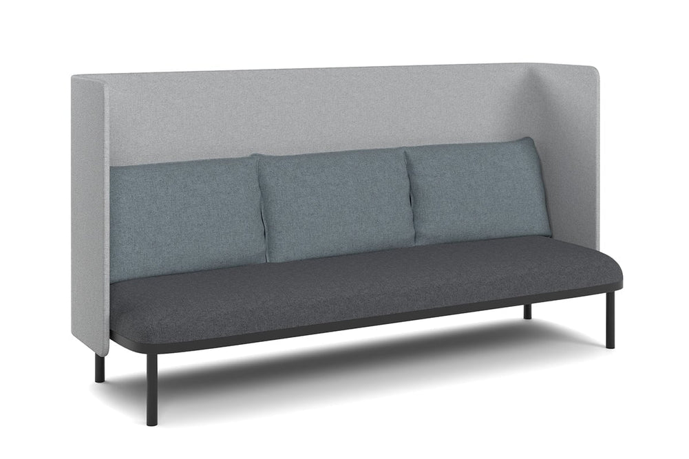 Cozy Triple Seater High Back Lounge with Cushion-light blue  