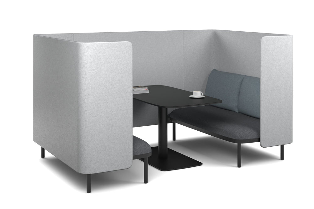 Cozy Two Double Seater Pod Privacy Booth-light blue standard table 