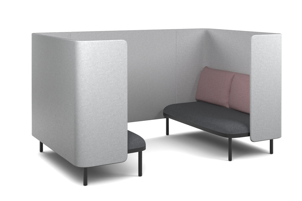 Cozy Two Double Seater Pod Privacy Booth-pink none 