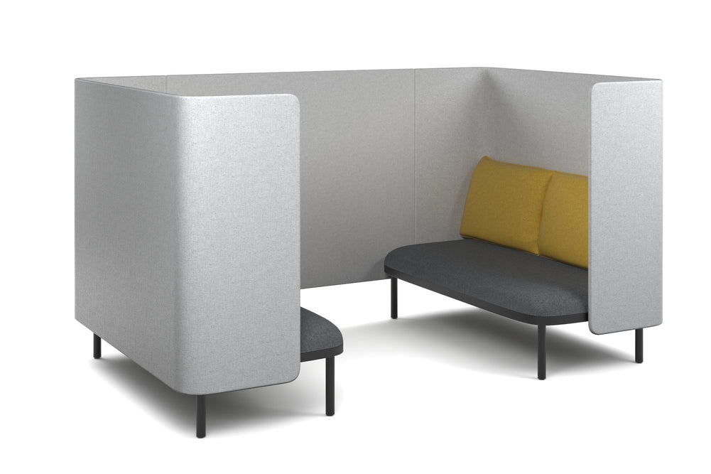 Cozy Two Double Seater Pod Privacy Booth-yellow none 