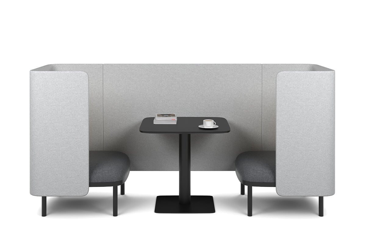 Cozy Two Single Seater Pod Privacy Booth-yellow standard table 