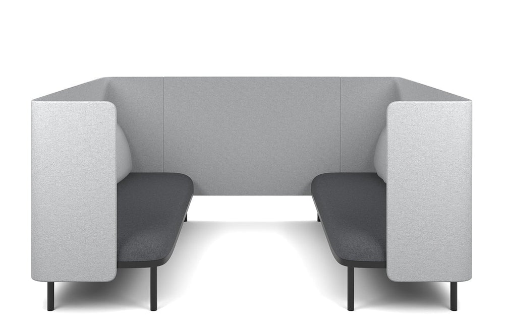 Cozy Two Triple Seater Pod Privacy Booth-yellow standard table 