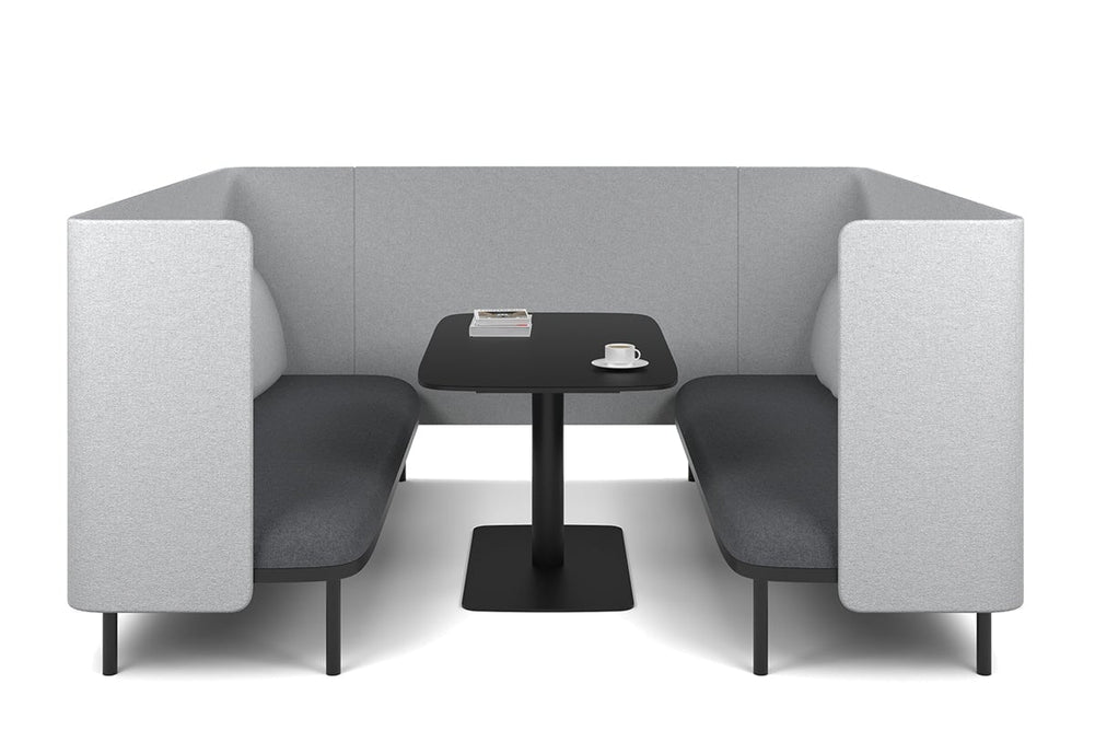 Cozy Two Triple Seater Pod Privacy Booth-yellow standard table 