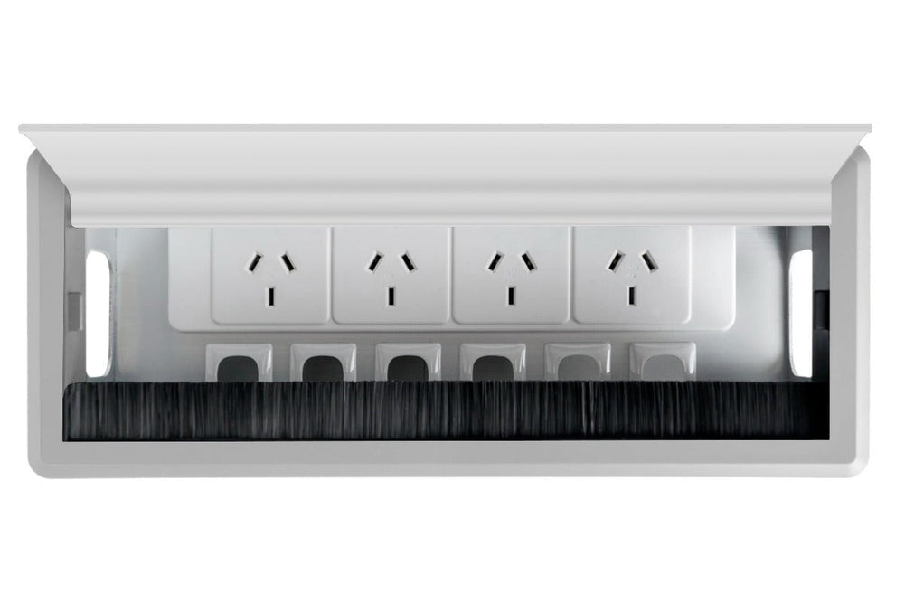 DPG Switch In Desk Power Box-white 4 Power/6 Data none