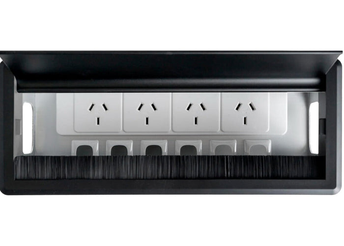 DPG Switch In Desk Power Box DPG black 4 Power/6 Data none