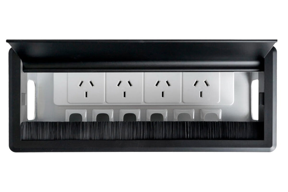 DPG Switch In Desk Power Box-black 4 Power/6 Data none