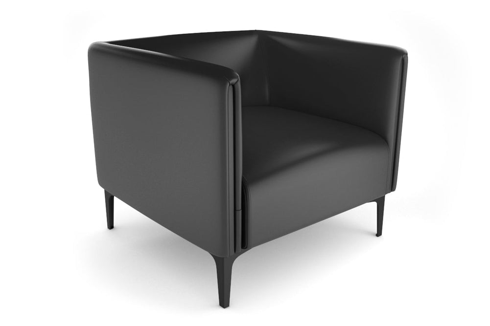 Drej 2.0 Lounge with Square Arms - Single-black leg black/PU 