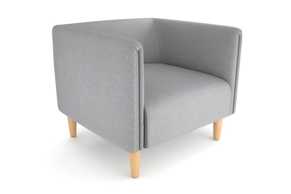 Drej 2.0 Lounge with Square Arms - Single-wood leg grey/fabric 