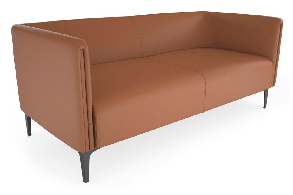 Drej 2.0 Lounge with Square Arms - Triple-black leg brown/PU 