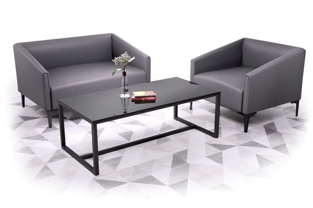 Drej Lounge Chair - Double-wooden leg dark grey 