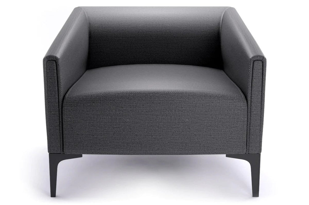 Drej Lounge Chair - Single-black leg dark grey 