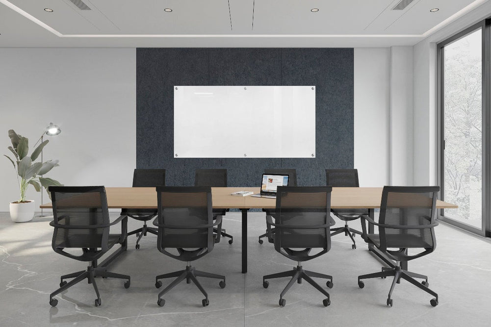 Acoustic Wall Cover with Integrated Glassboard [3000-3660W x 2800H]-dark grey 2400w x 1200h 