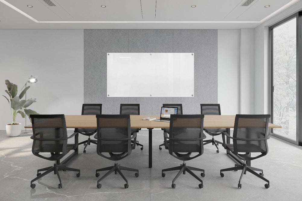 Acoustic Wall Cover with Integrated Glassboard [3000-3660W x 2800H]-light grey 2400w x 1200h 