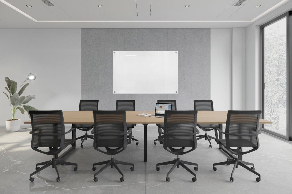 Acoustic Wall Cover with Integrated Glassboard [3000-3660W x 2800H]-light grey 1800w x 1200h 