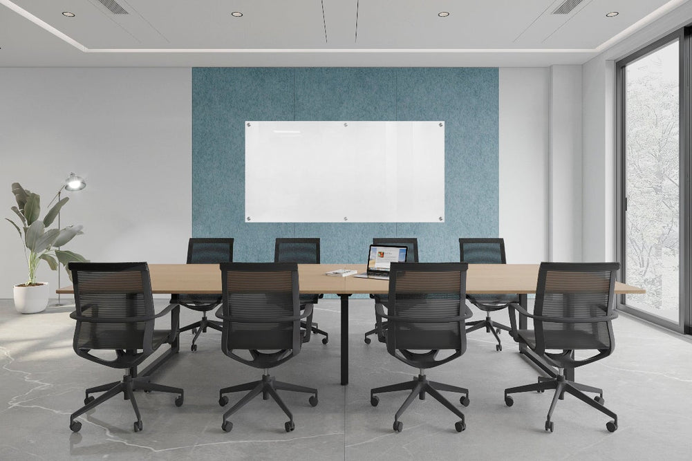 Acoustic Wall Cover with Integrated Glassboard [3000-3660W x 2800H]-blue 2400w x 1200h 
