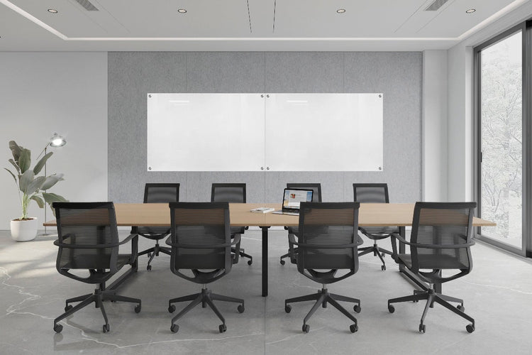 Echo Wall Cover with Integrated Glassboard [3700-4880W x 2800H] Jasonl light grey panel / 3600W x 1200H glassboard 