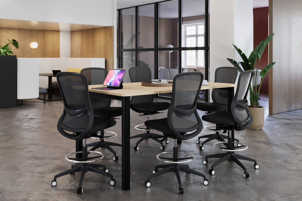 Falcon 2.0 Ergonomic Mesh Drafting Chair-light grey  