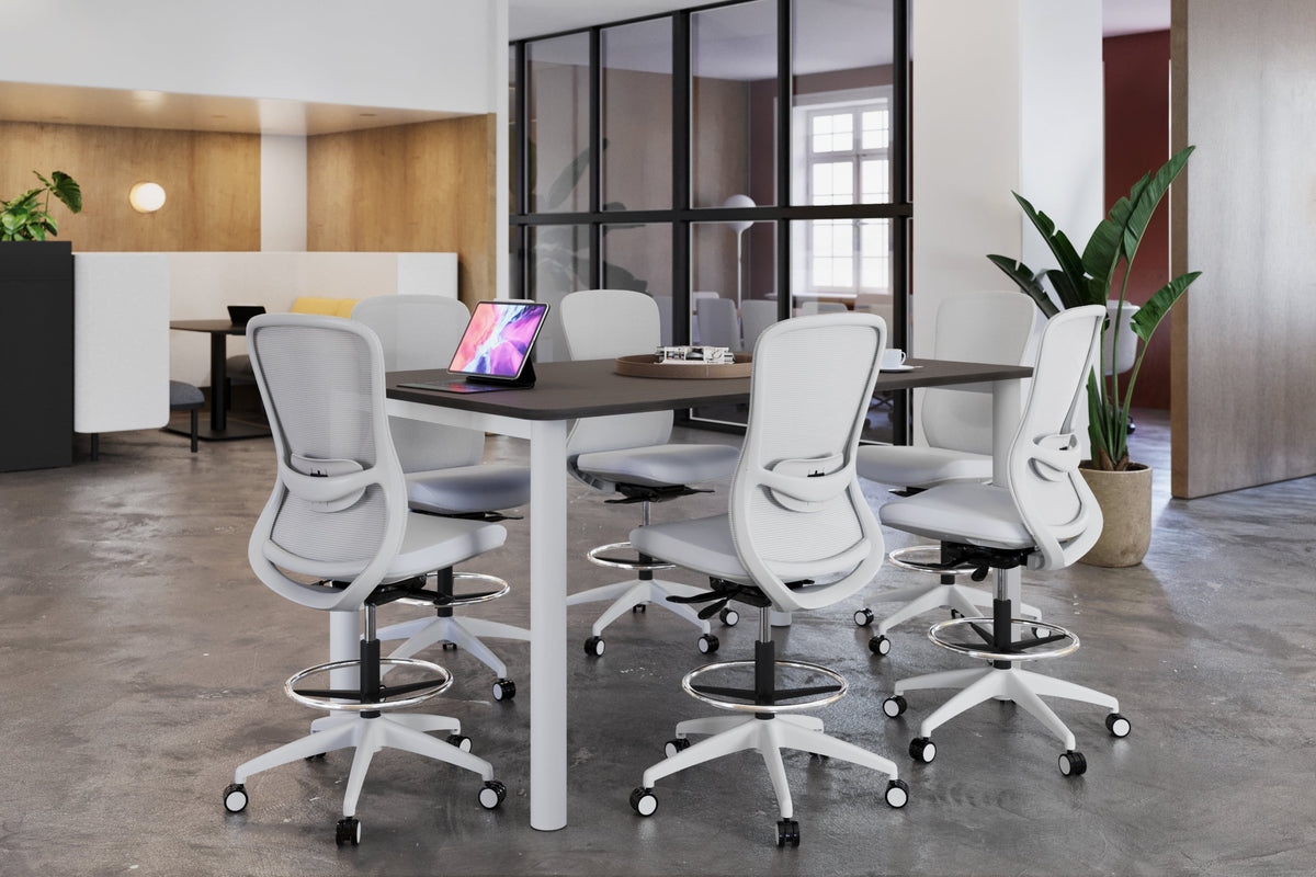 Falcon 2.0 Ergonomic Mesh Drafting Chair-light grey  