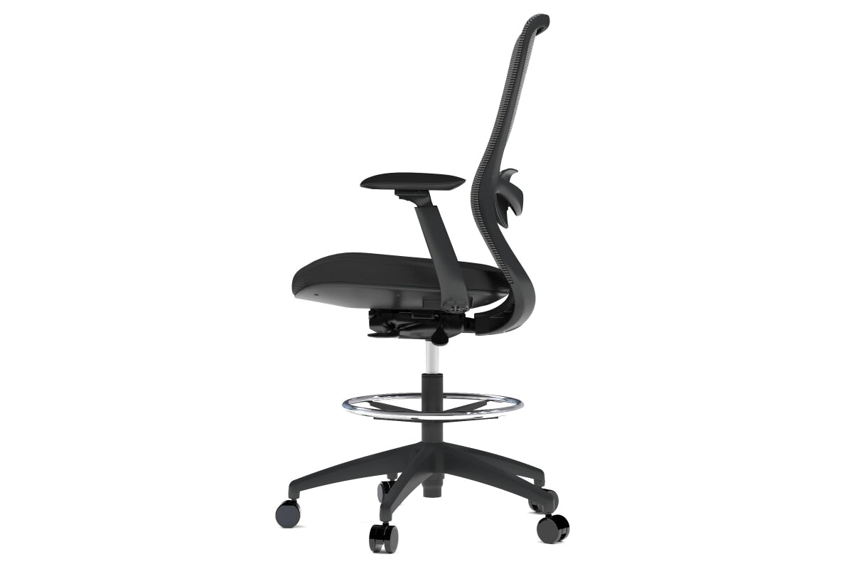 Falcon 2.0 Ergonomic Mesh Drafting Chair-light grey  