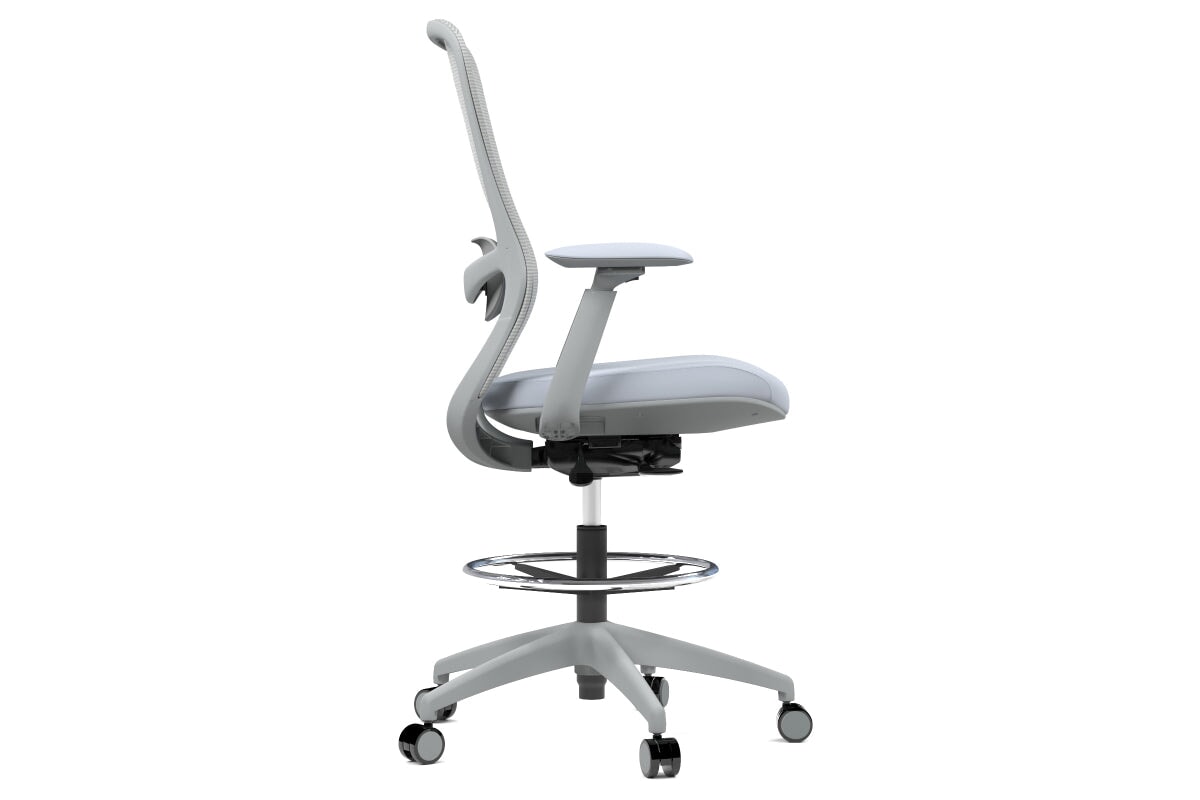 Falcon 2.0 Ergonomic Mesh Drafting Chair-light grey  