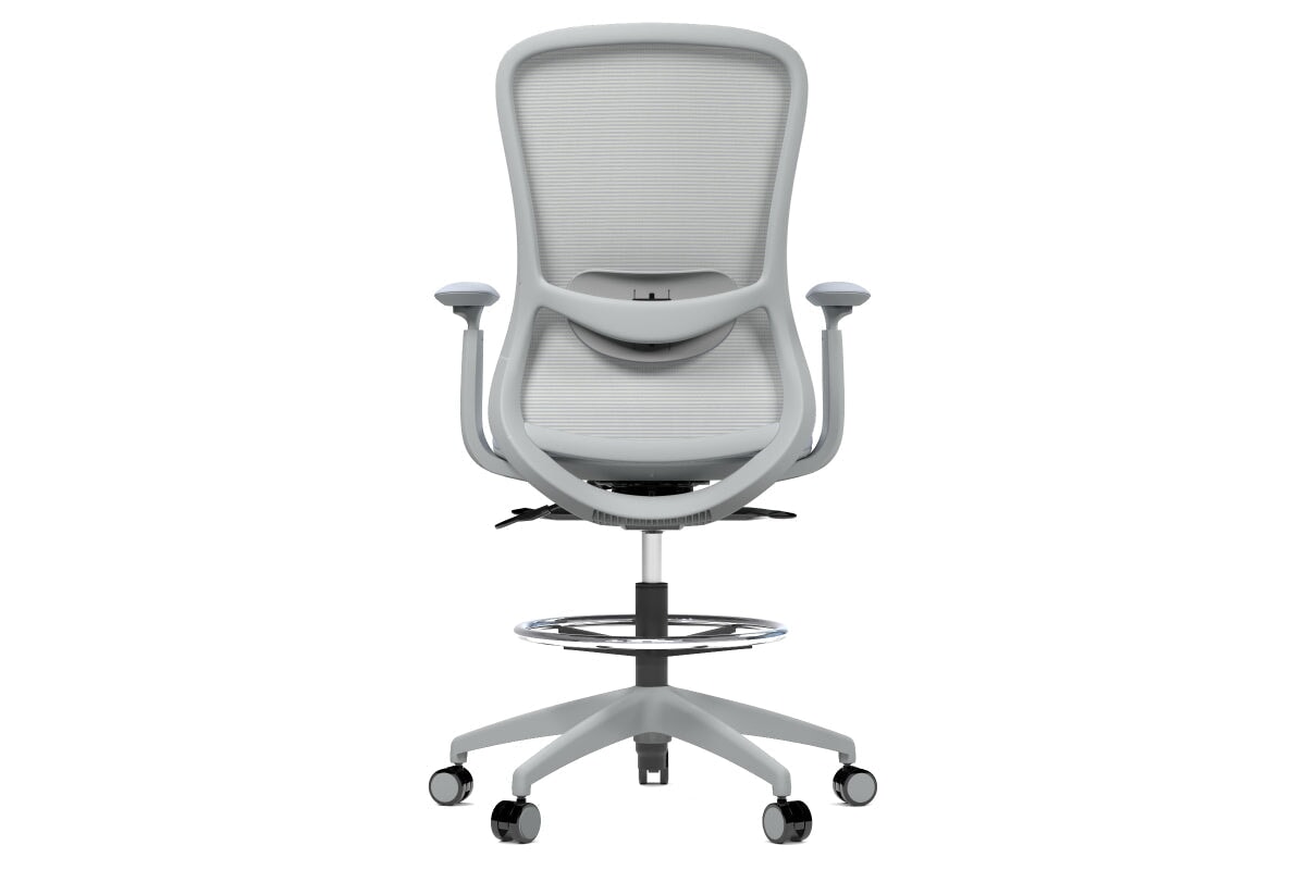 Falcon 2.0 Ergonomic Mesh Drafting Chair-light grey  
