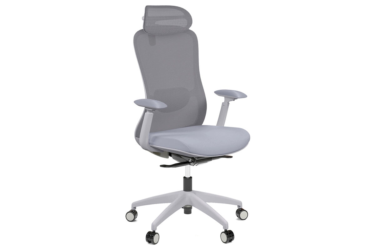 Falcon 2.0 Ergonomic Mesh Office Chair with Headrest-light grey  