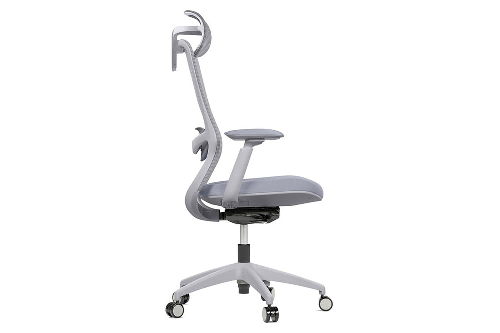 Falcon 2.0 Ergonomic Mesh Office Chair with Headrest-light grey  