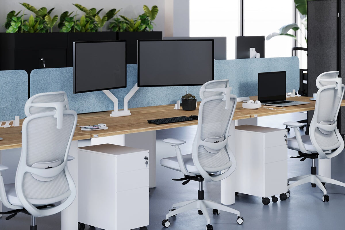 Falcon 2.0 Ergonomic Mesh Office Chair with Headrest-light grey  