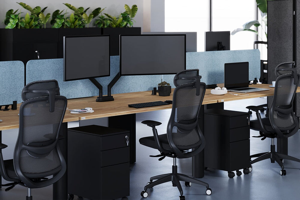 Falcon 2.0 Ergonomic Mesh Office Chair with Headrest-light grey  