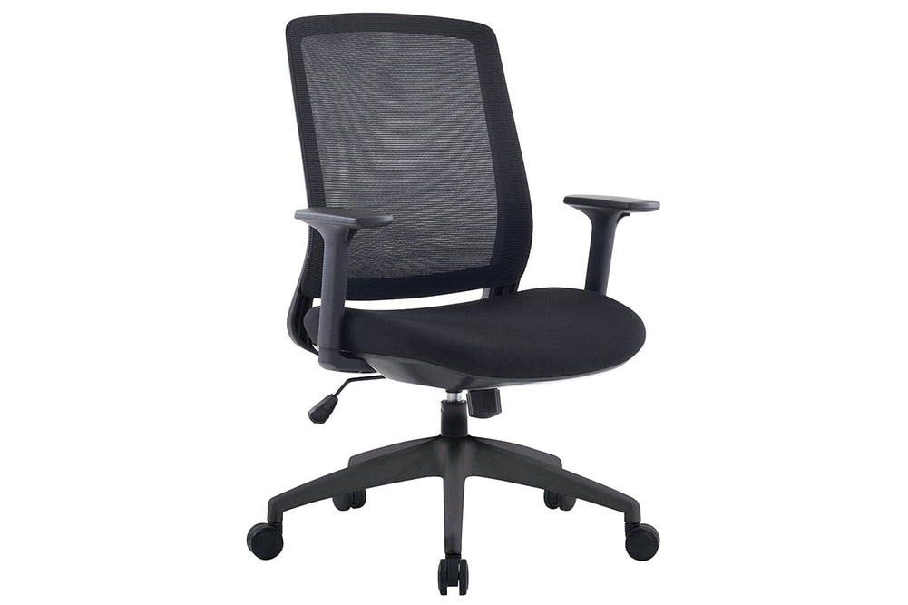 Finch Ergonomic Mesh Office Chair-black height adjustable arms 