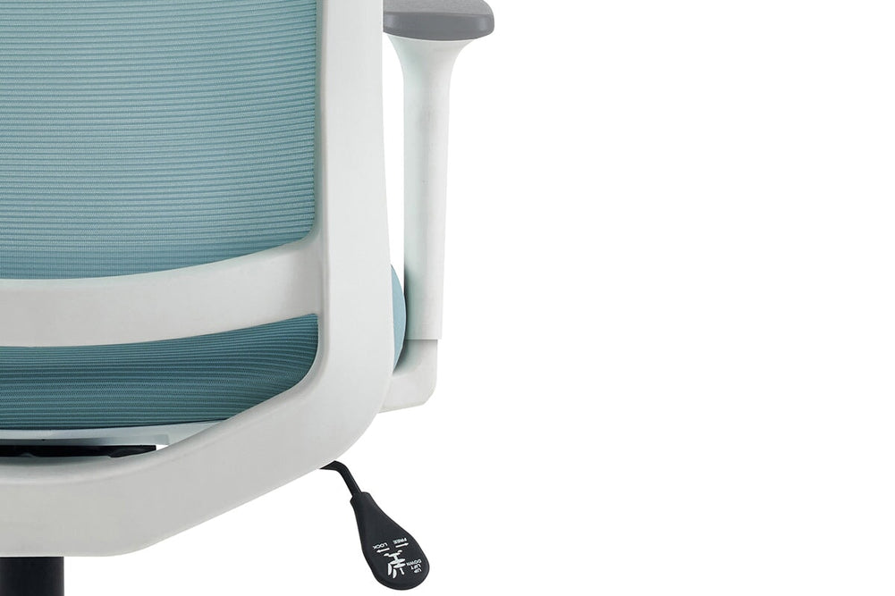 Finch Ergonomic Mesh Office Chair-blue height adjustable arms 